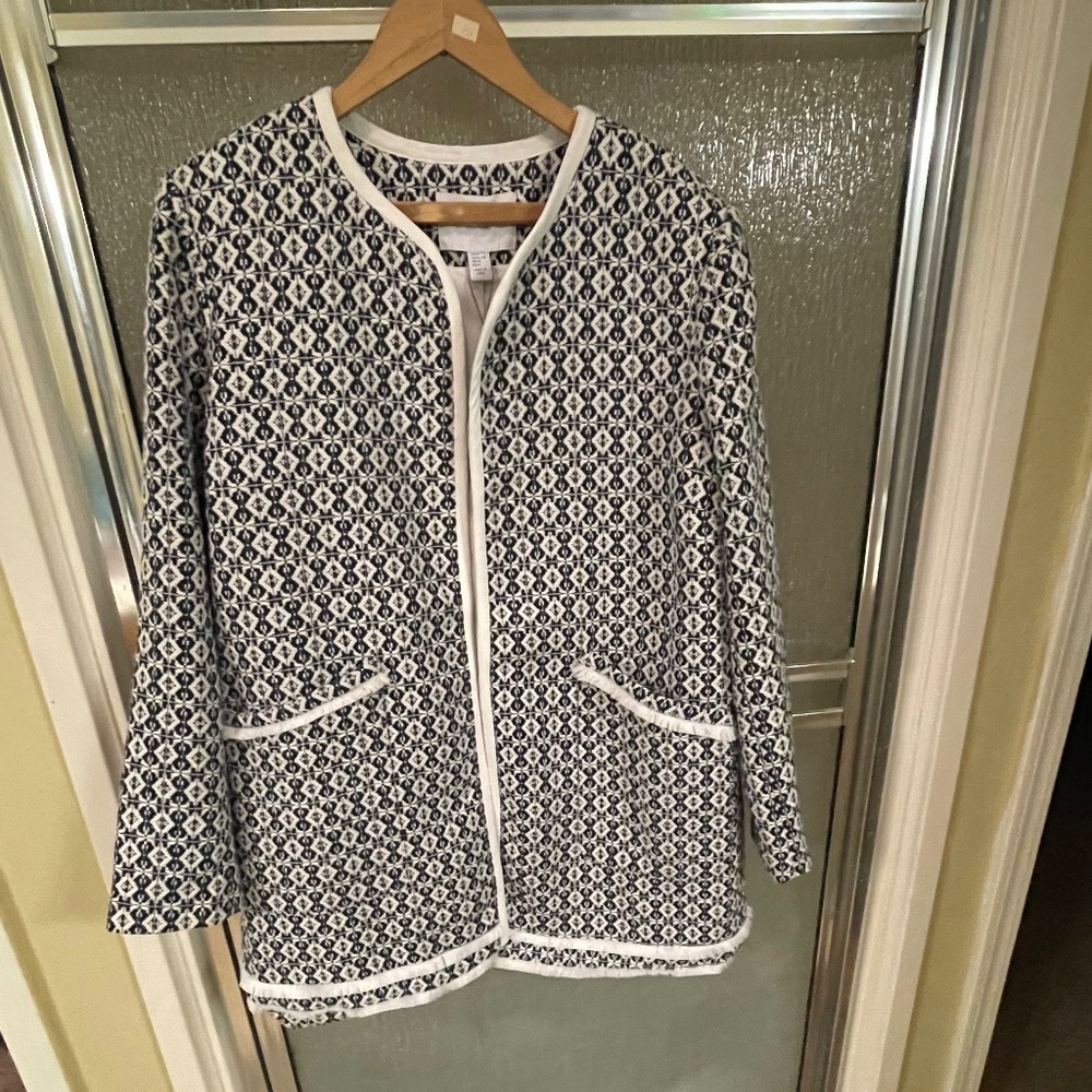 NWT Carolina Belle Montreal Tweed blazer,Size XL